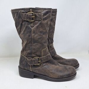 Decree Distressed Brown Combat Boots Sz 10.5